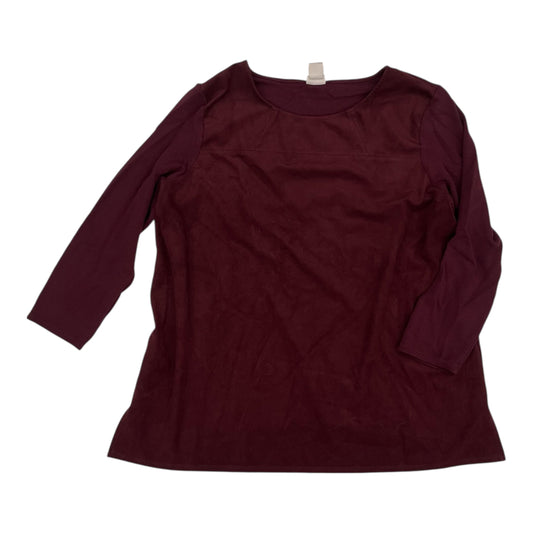 Top Ls By Chicos In Maroon, Size:Xl