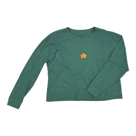 Top Ls By Life Is Good In Green, Size:Xl