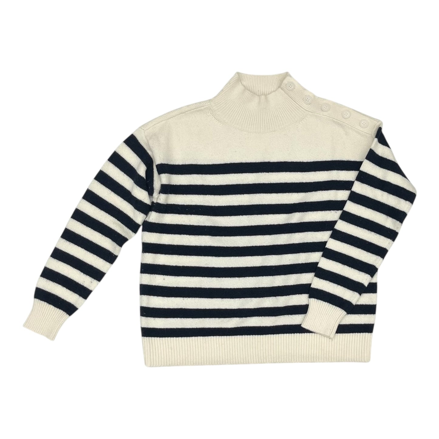 Sweater By Loft In Blue & Cream, Size:S