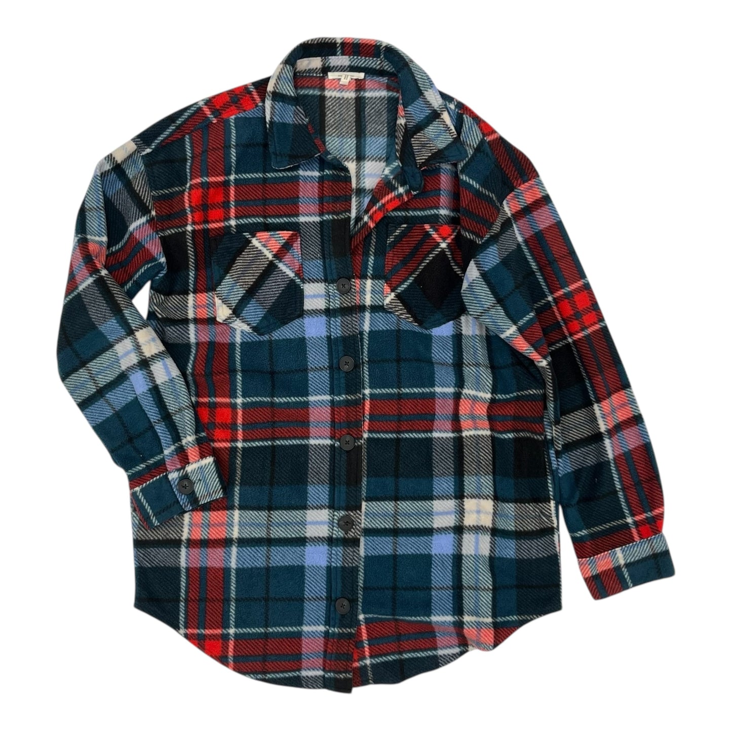 Jacket Shirt By Maurices In Plaid Pattern, Size:S