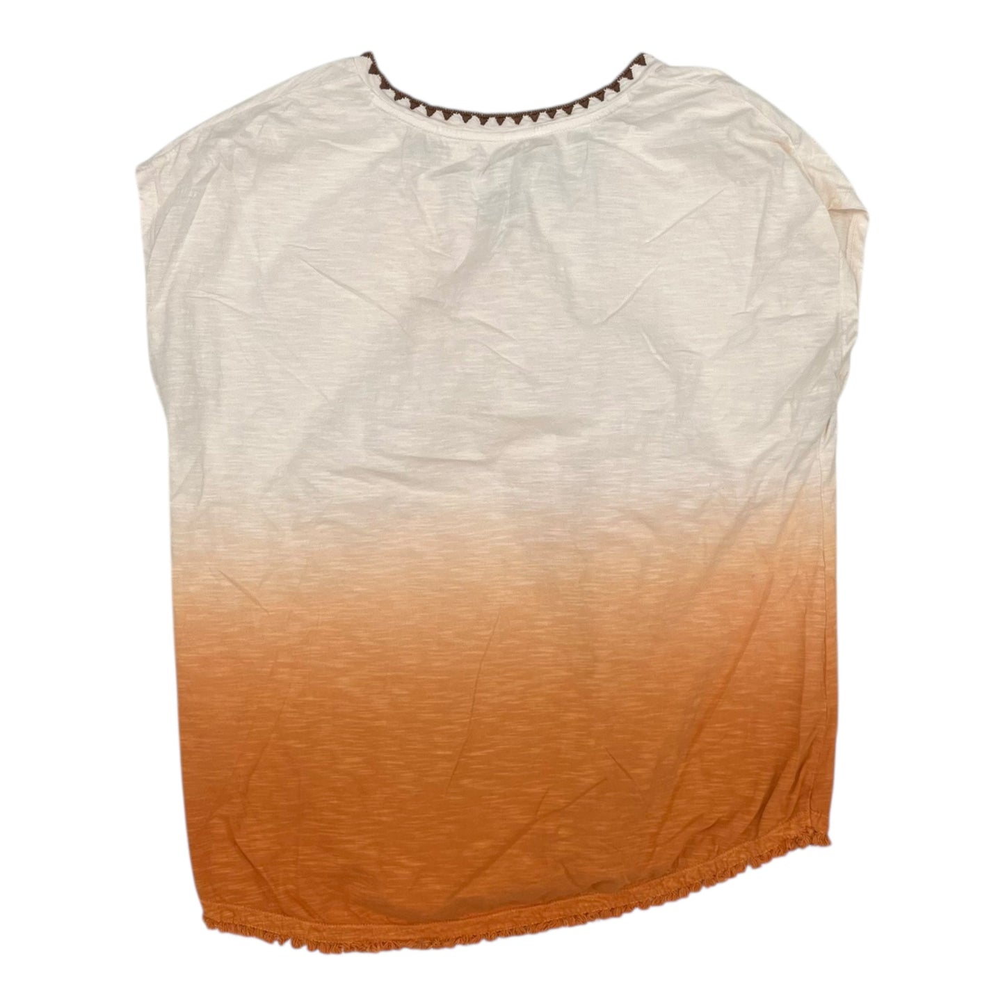 Top Ss By Sonoma In Cream & Orange, Size:1X