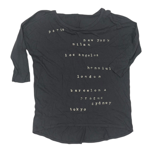 Top 3/4 Sleeve By Sundry In Grey, Size:Osfm