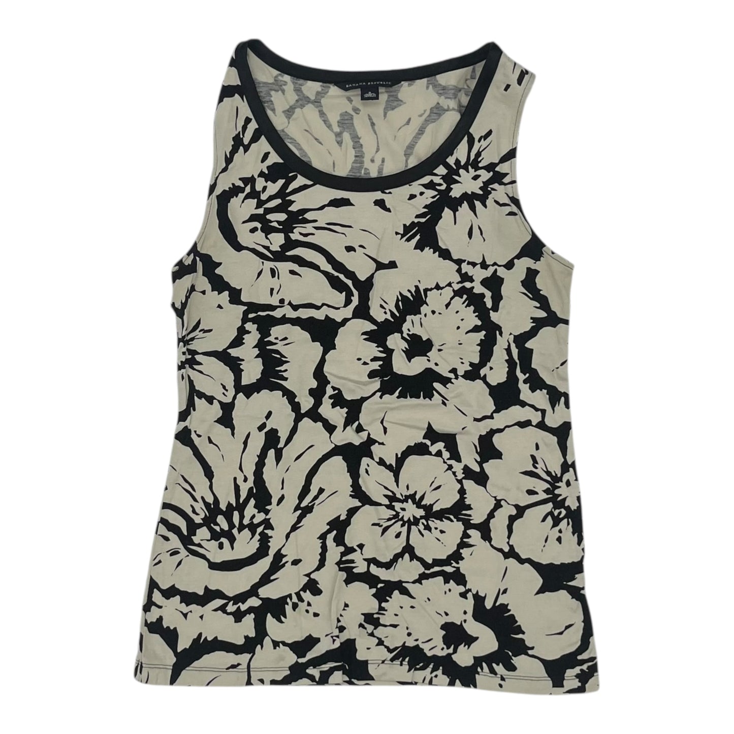 Blouse Sleeveless By Banana Republic In Black & Tan, Size:S