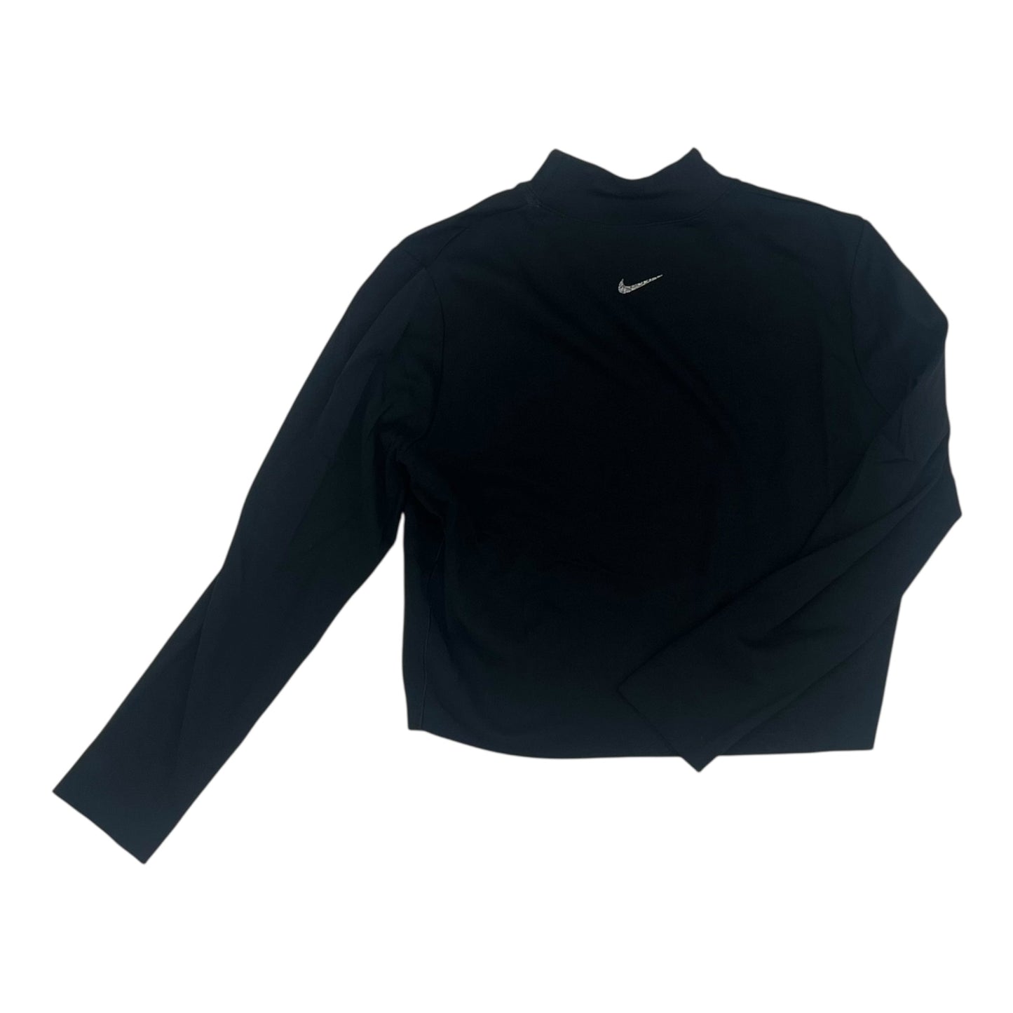 Athletic Top Ls Collar By Nike Apparel In Black, Size:L