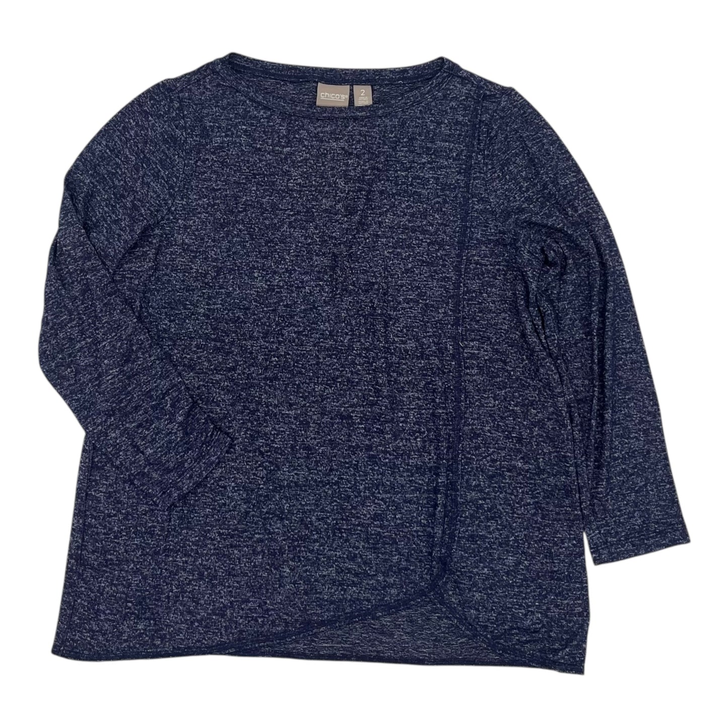 Top 3/4 Sleeve By Chicos In Blue, Size:L