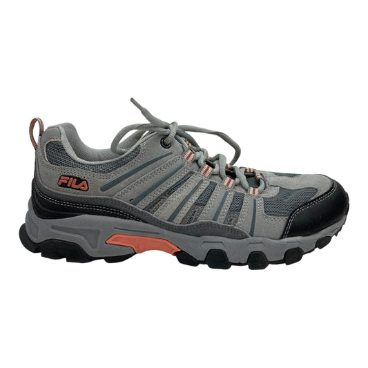 Shoes Athletic By Fila In Grey & Pink, Size:9