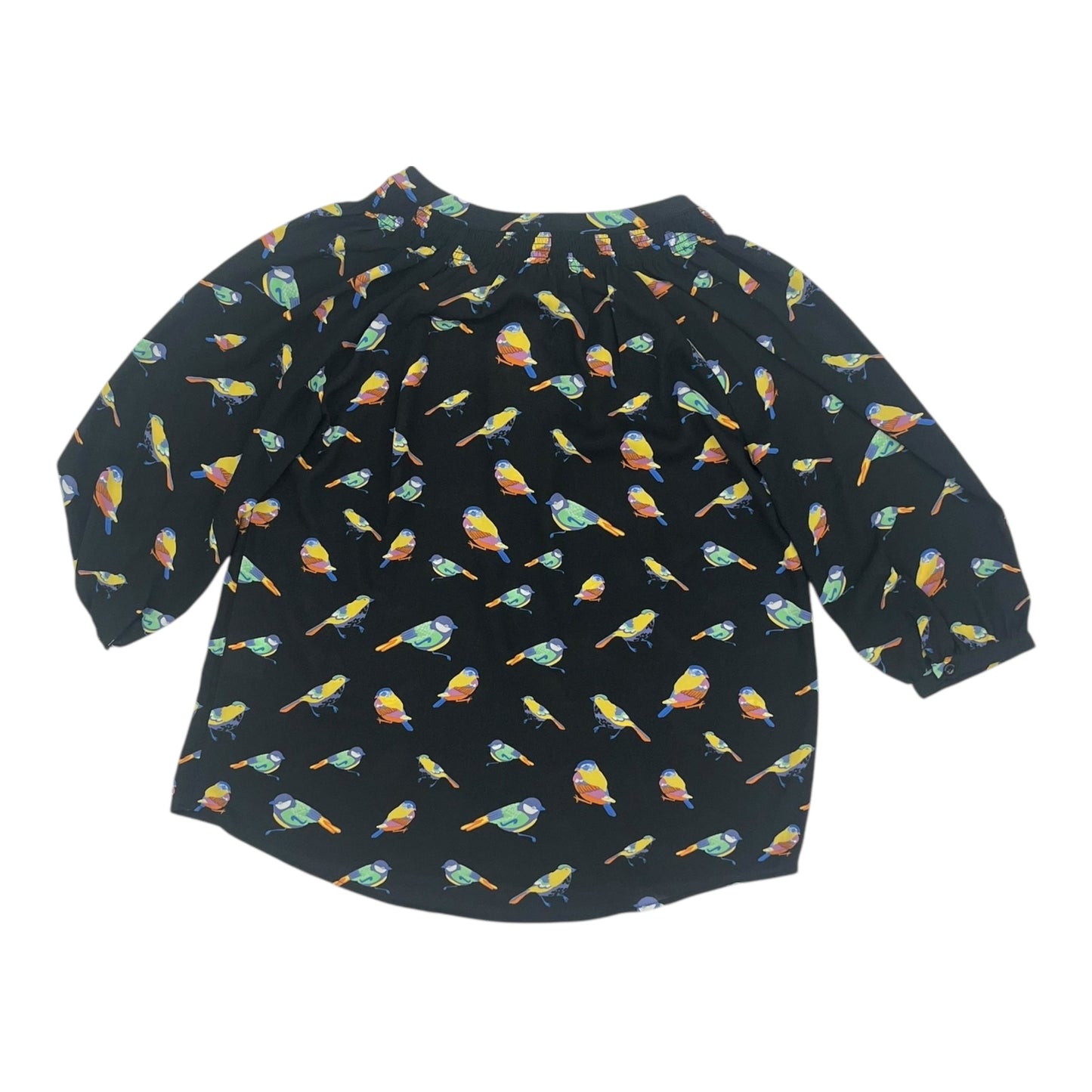 Blouse 3/4 Sleeve By Clothes Mentor In Navy, Size:Xs