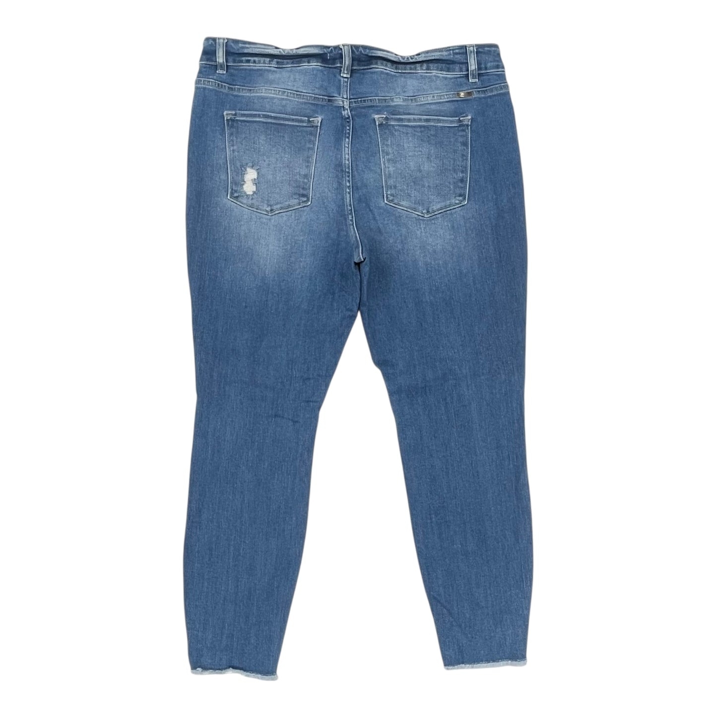 Jeans Skinny By Kancan In Blue Denim, Size:20
