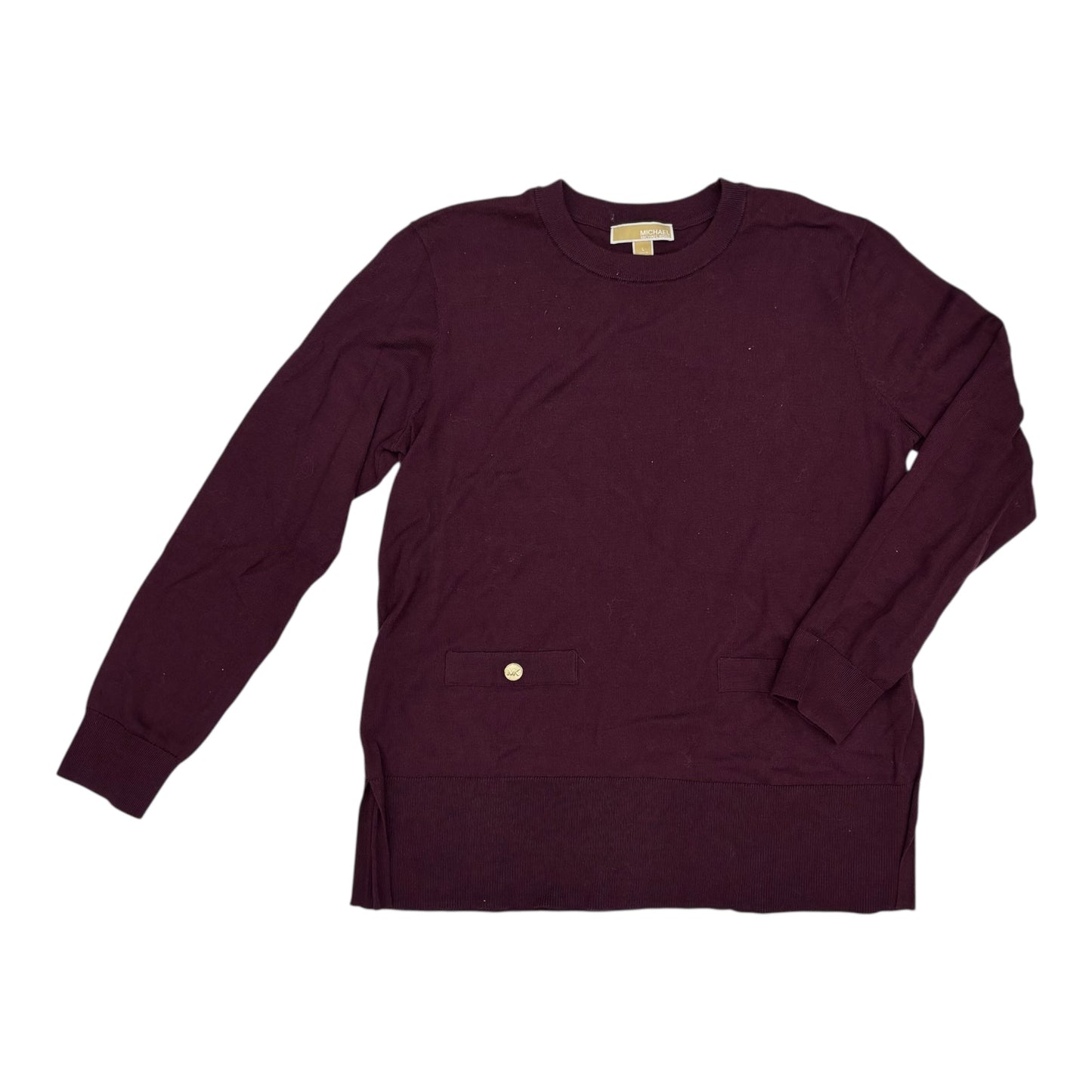 Sweater Designer By Michael Kors In Purple, Size:L