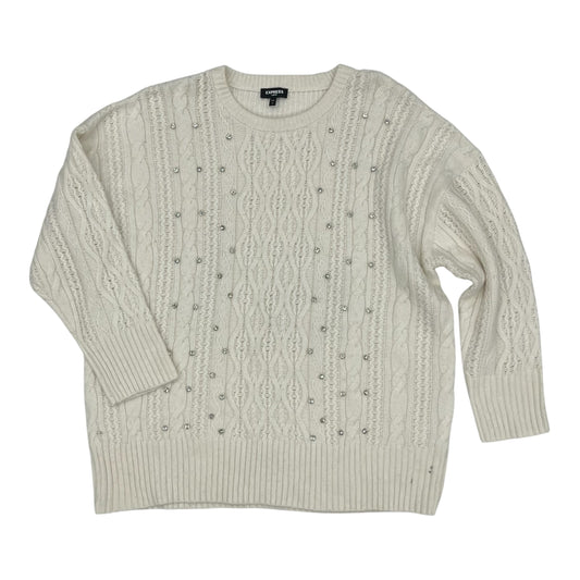 Sweater By Express In Cream, Size:Xl