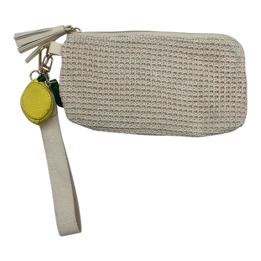 Makeup Bag By Clothes Mentor In Cream, Size:Medium