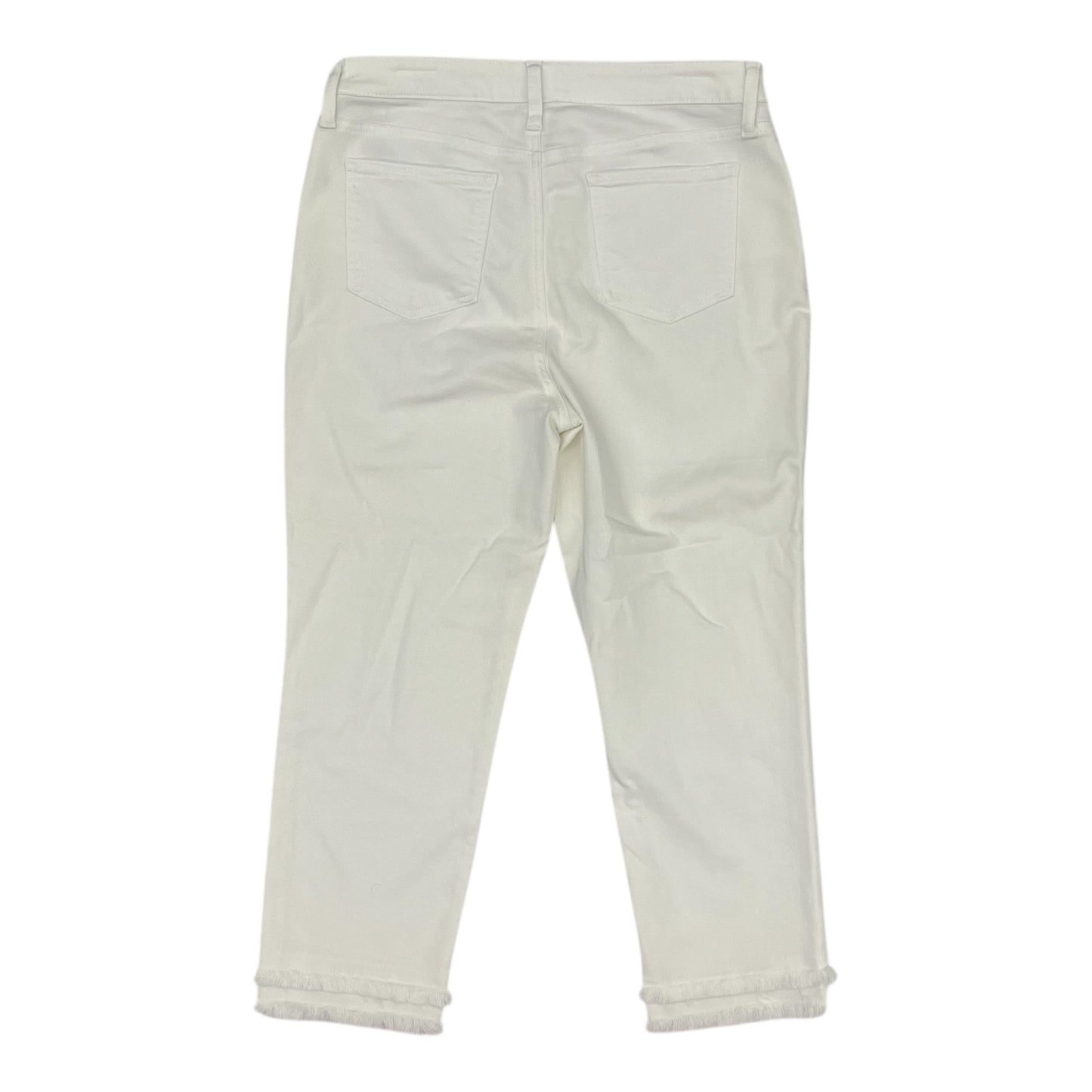 Jeans Cropped By Chicos In White Denim, Size:8