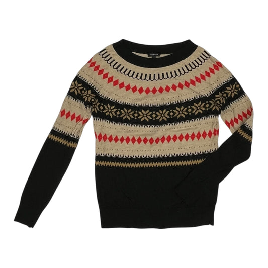 Sweater By Talbots In Black & Tan, Size:Xs