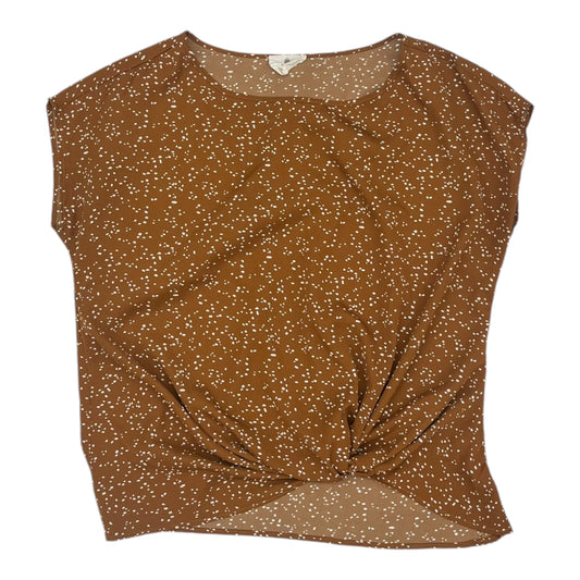 Blouse Ss By Clothes Mentor In Brown, Size:Xl