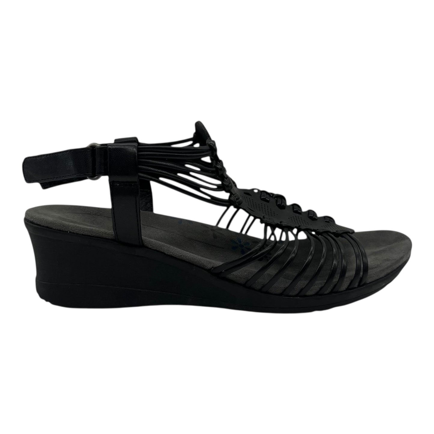 Sandals Flats By Bare Traps In Black, Size:8.5