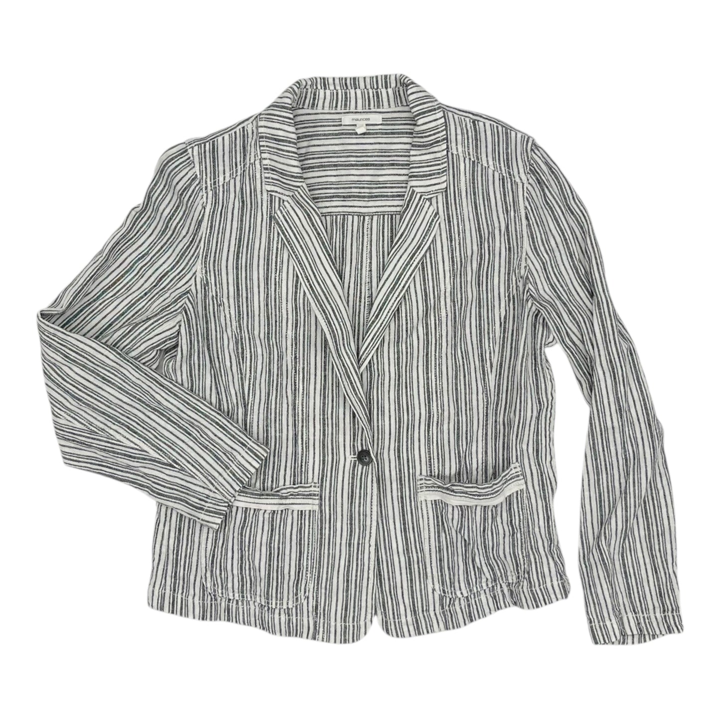 Blazer By Maurices In Grey & White, Size:L