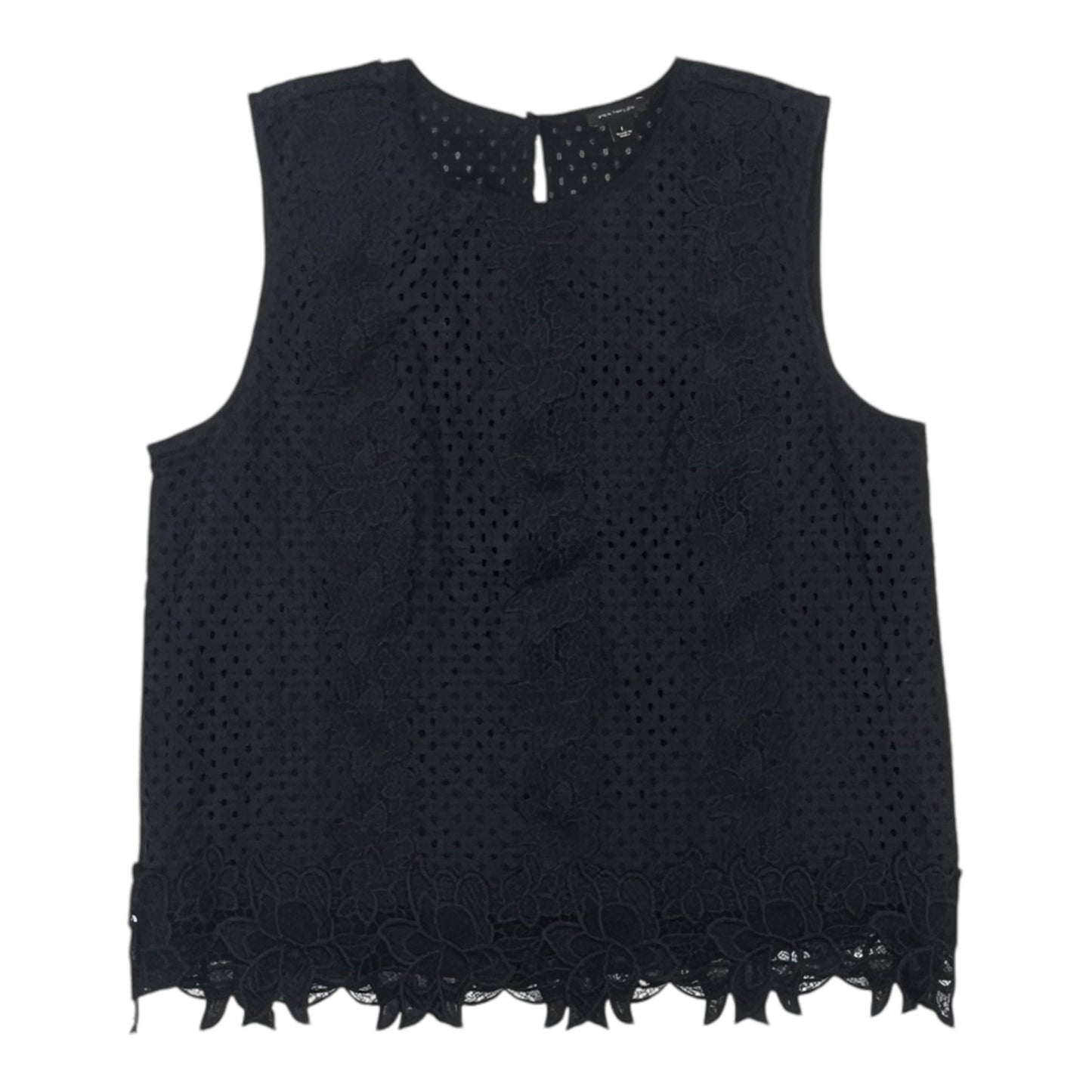 Top Sleeveless By Ann Taylor In Navy, Size:L