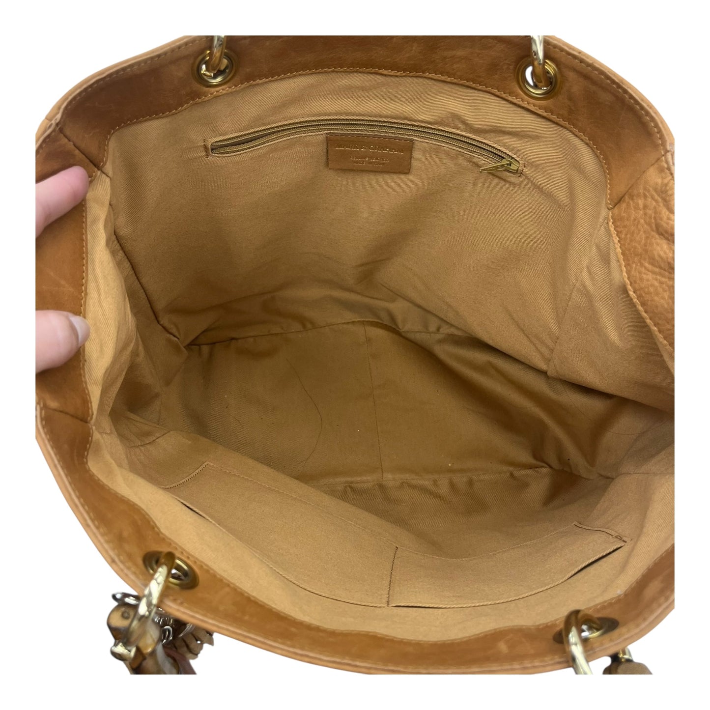 Tote Leather By Cma In Brown, Size:Large