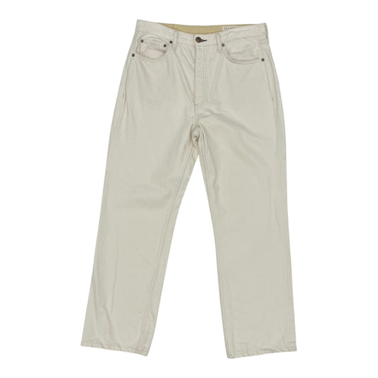 Jeans Straight By Rag And Bone In Cream Denim, Size:14