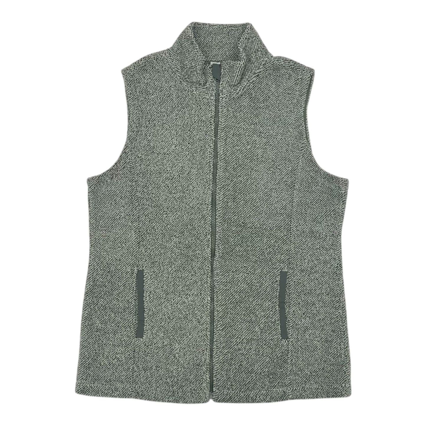 Vest Faux Fur & Sherpa By Balance Collection In Green, Size:L