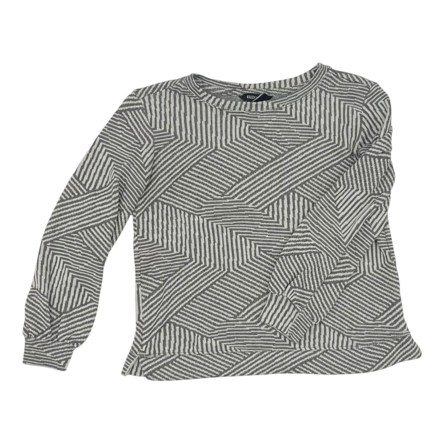 Top Ls By Ellen Tracy In Grey & White, Size:M