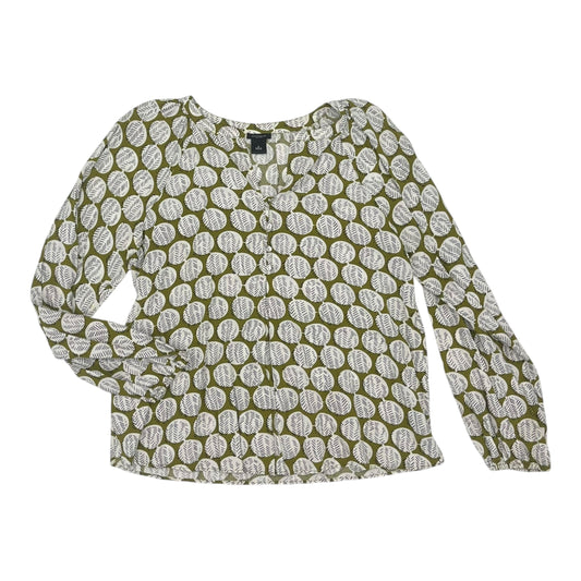 Top Ls By Ann Taylor In Green & Tan, Size:S