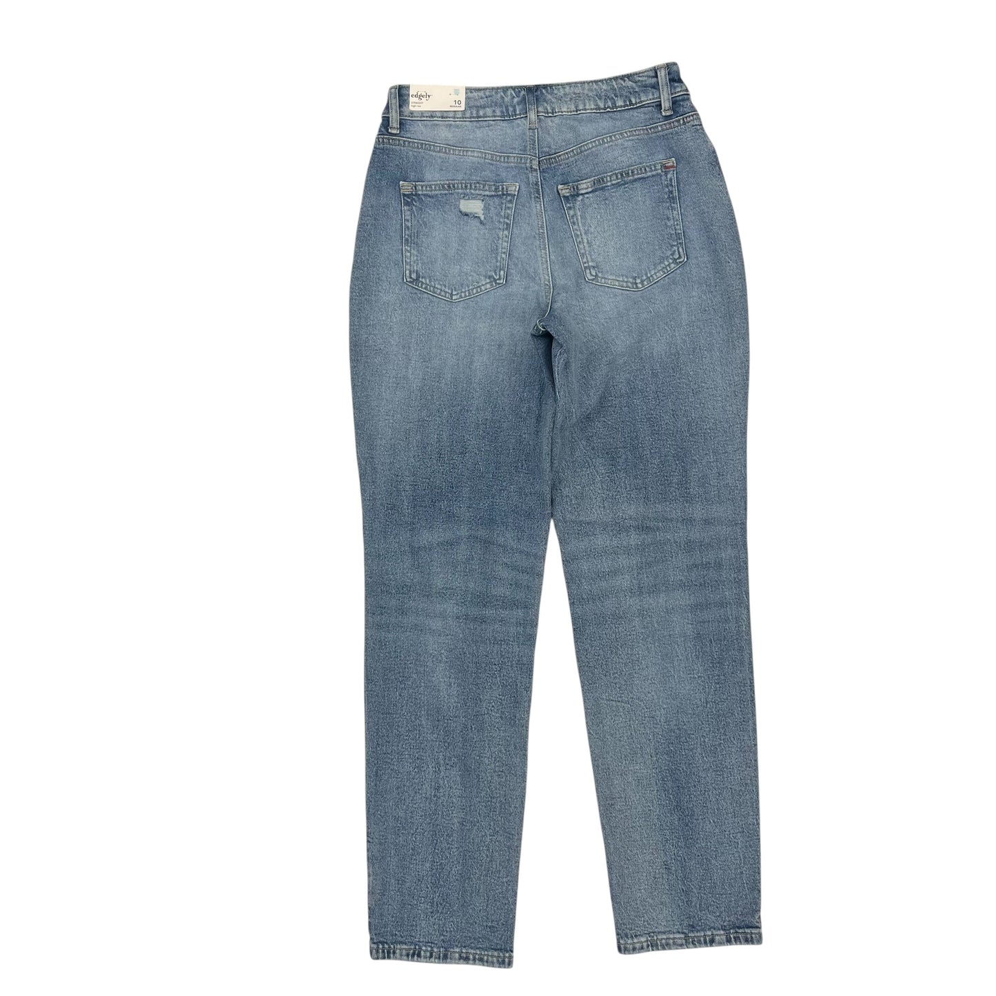 Jeans Straight By Edgely In Blue Denim, Size:10