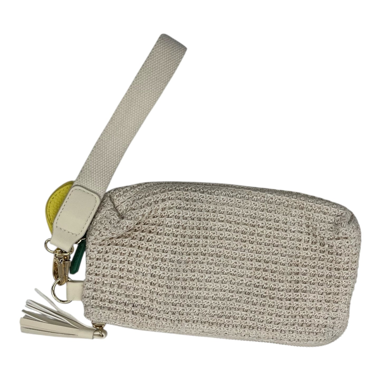 Makeup Bag By Clothes Mentor In Cream, Size:Medium