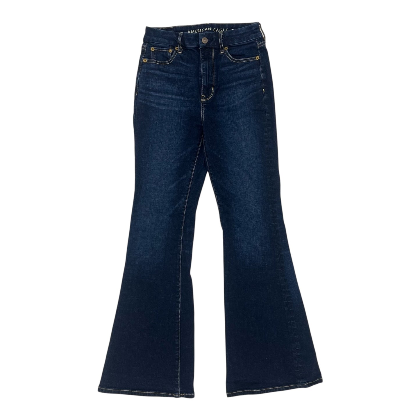 Jeans Boot Cut By American Eagle In Blue Denim, Size:0