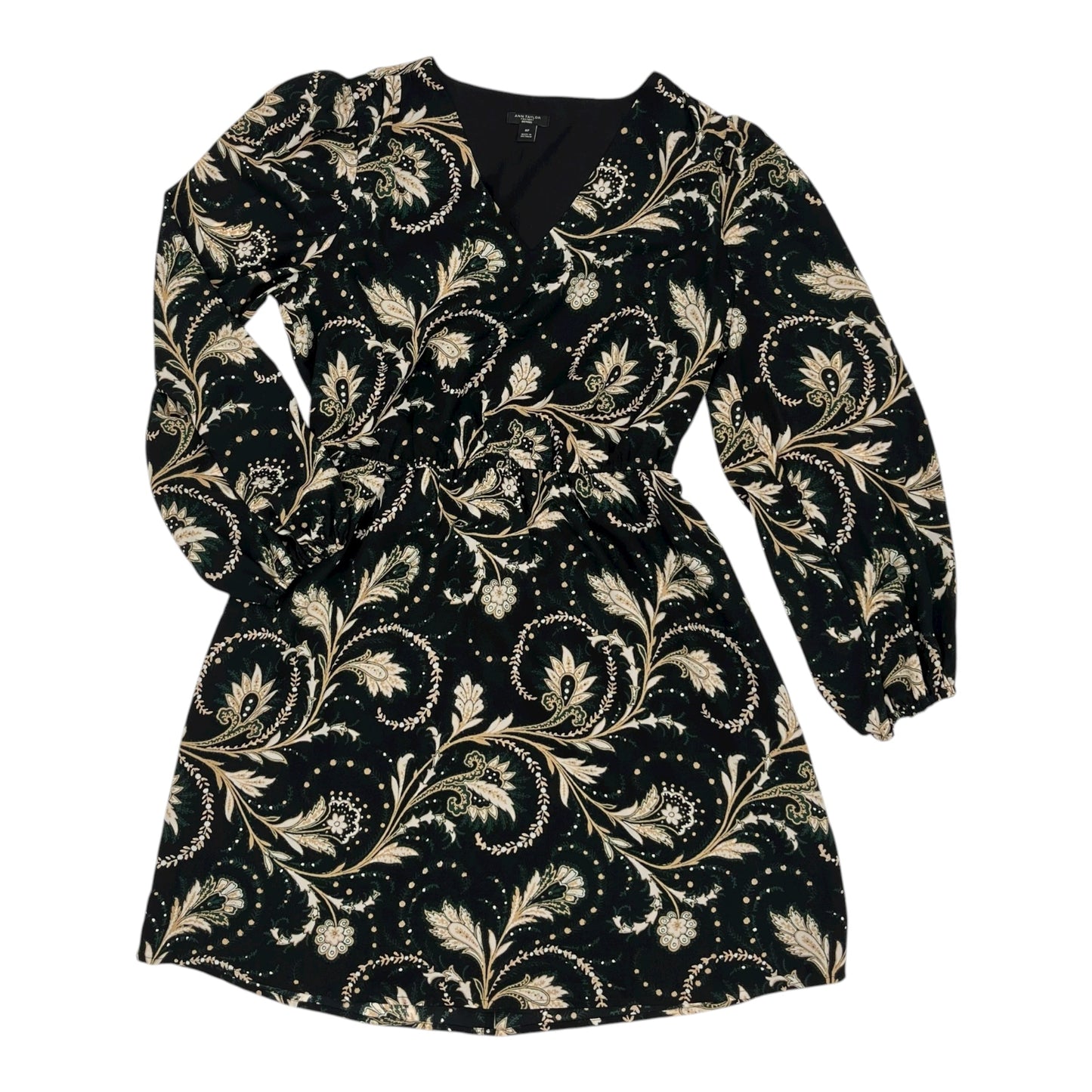 Dress Party Short By Ann Taylor In Black & Cream, Size:Mp