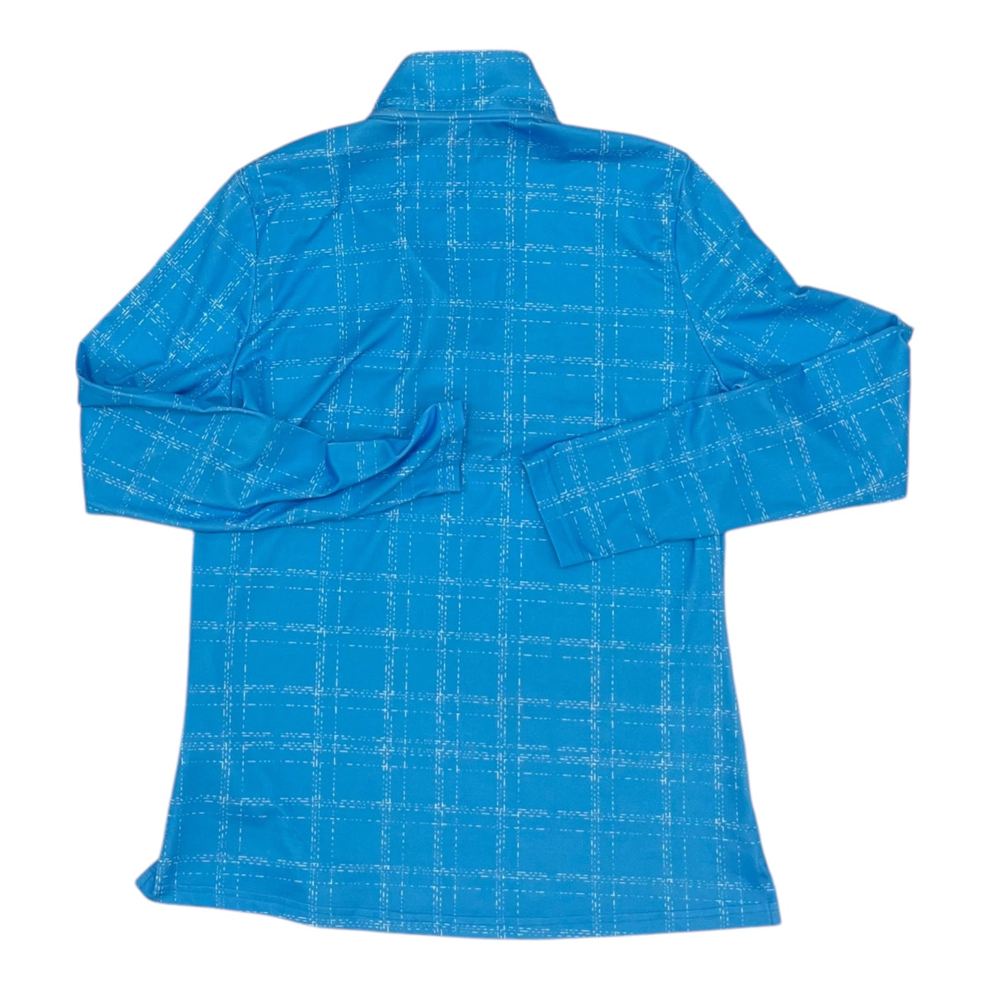 Athletic Top Ls Collar By Adidas In Blue, Size:M