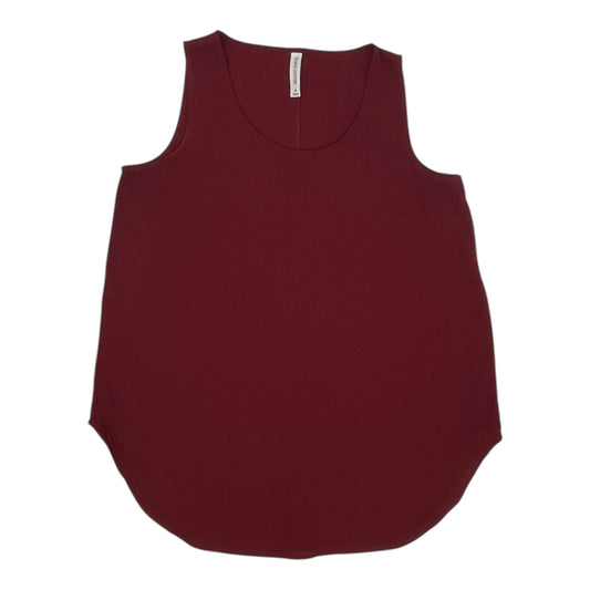 Blouse Sleeveless By Zenana Outfitters In Maroon, Size:M