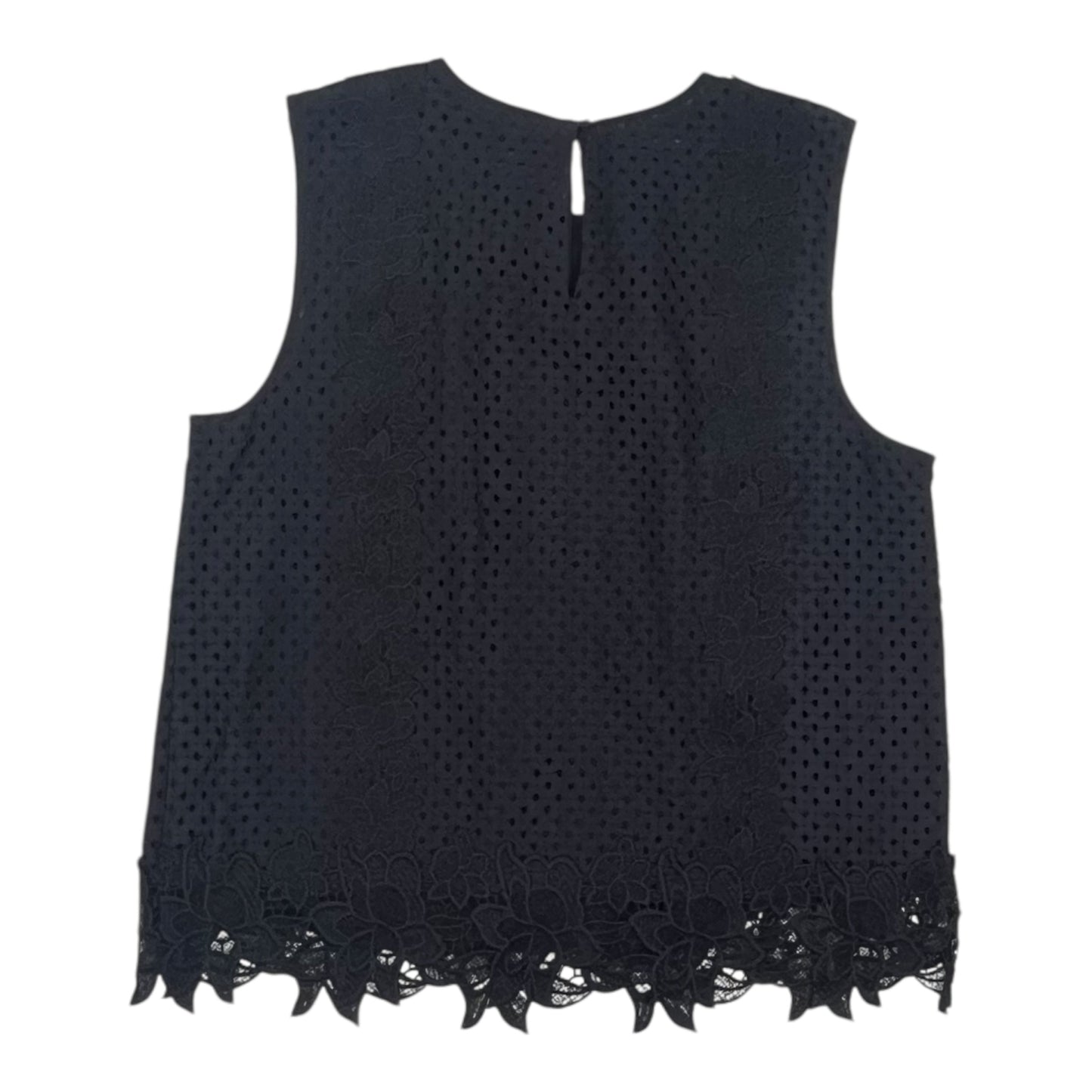 Top Sleeveless By Ann Taylor In Navy, Size:L