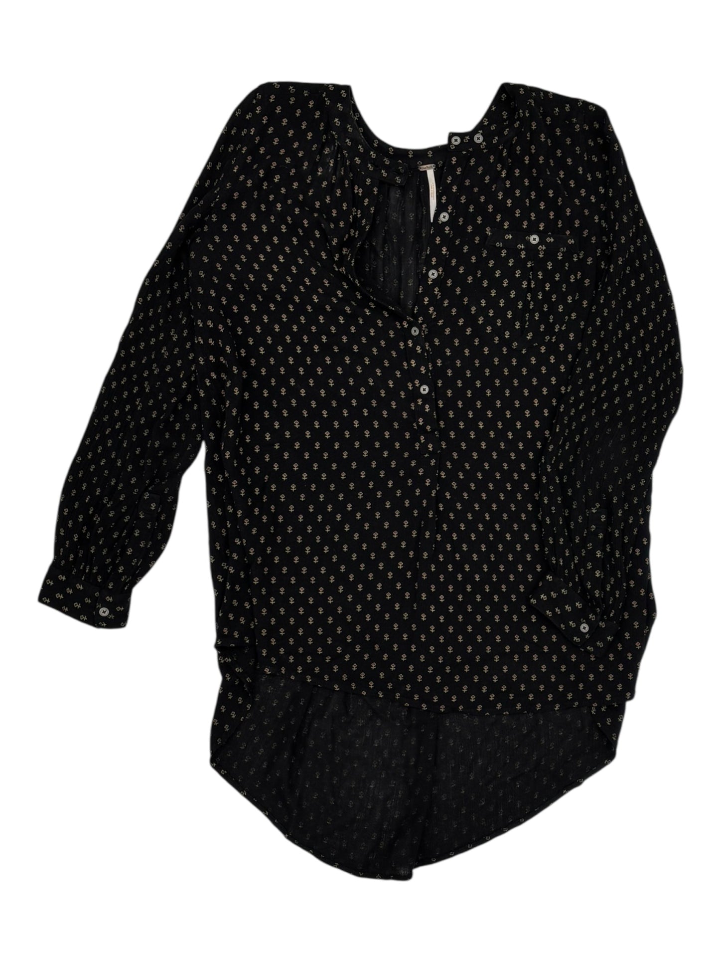 Tunic Ls By Free People In Black, Size:S