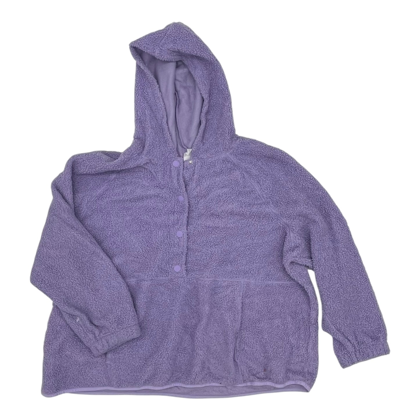 Sweatshirt Collar By Livi Active In Purple, Size:3X