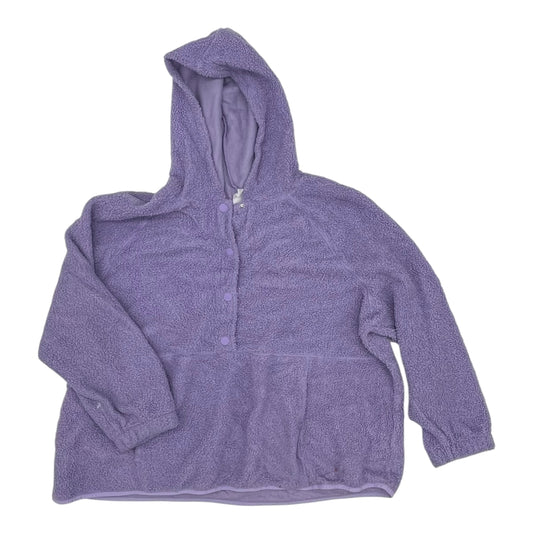 Sweatshirt Collar By Livi Active In Purple, Size:3X