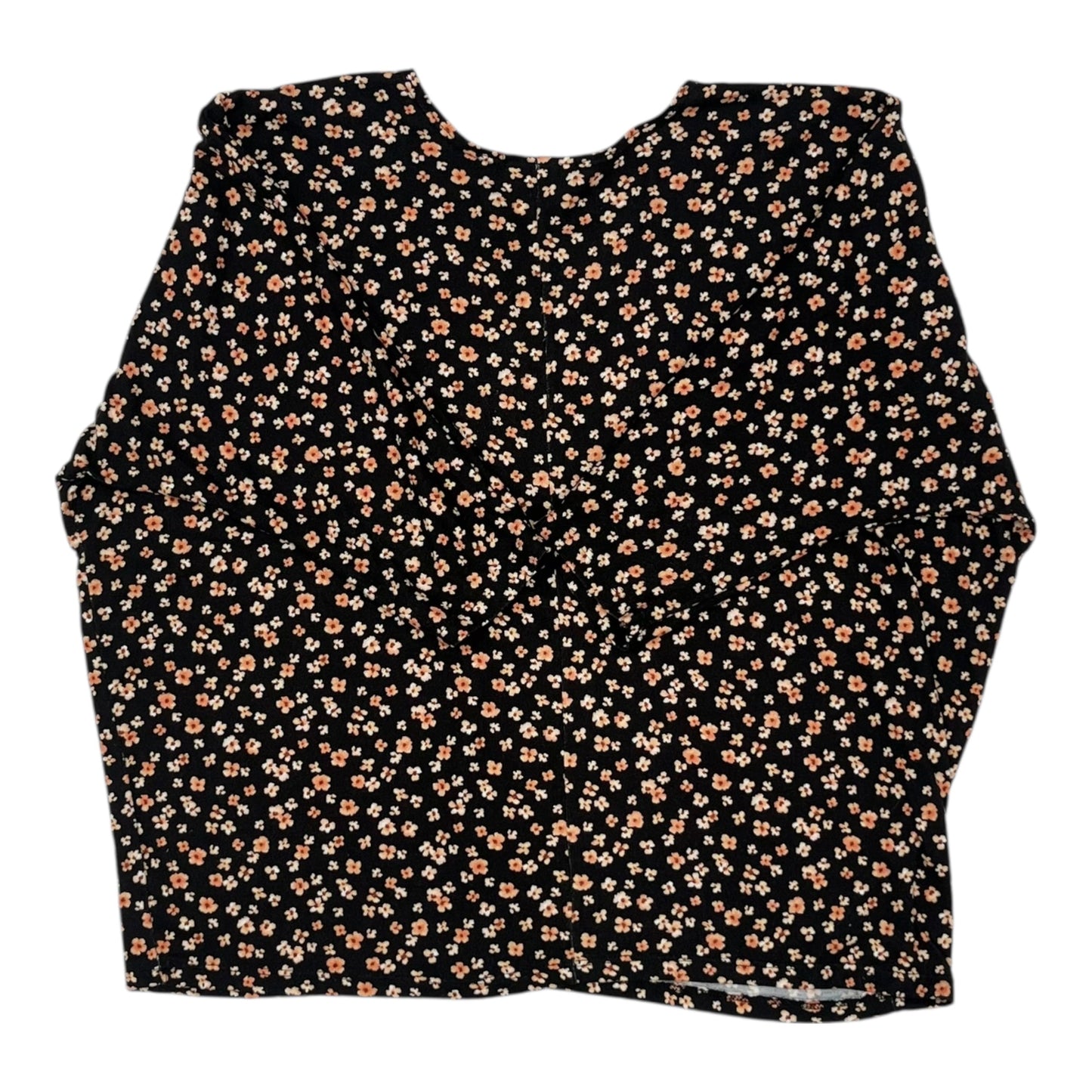 Top 3/4 Sleeve By Kim & Cami In Black & Orange, Size:1X