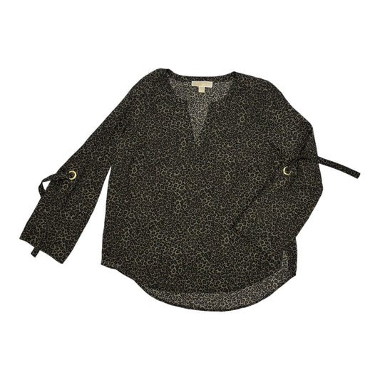 Blouse Designer By Michael Kors In Green, Size:L