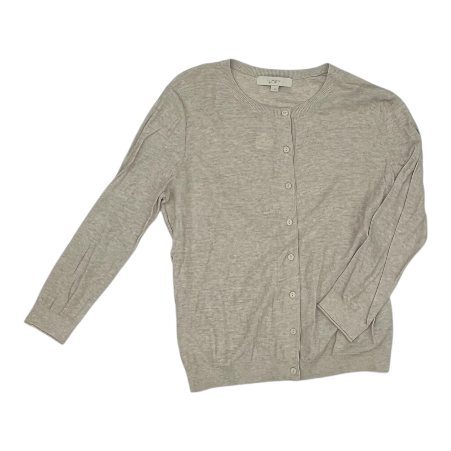 Cardigan By Loft In Tan, Size:M