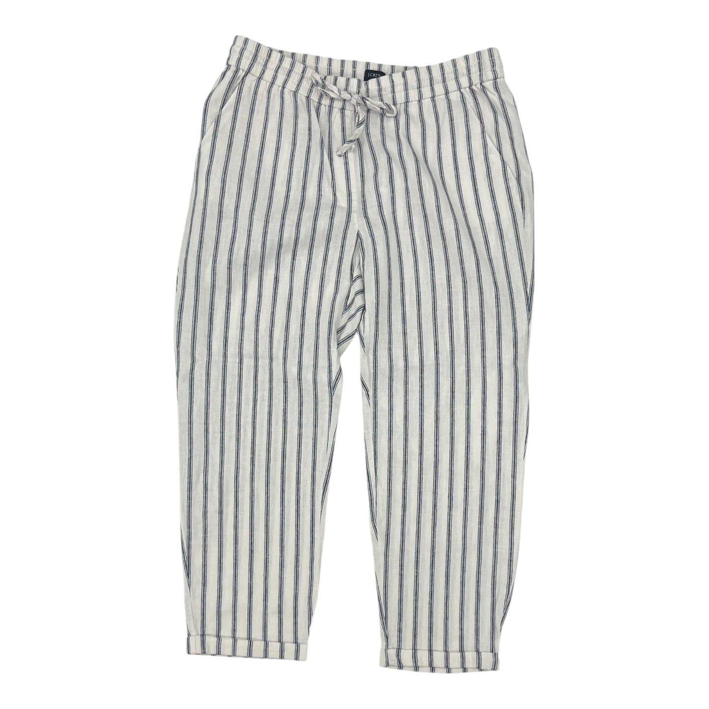 PANTS LINEN by J. CREW in BLUE & WHITE, Size:12
