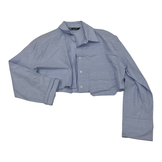 Blouse Ls By Zara In Blue, Size:S