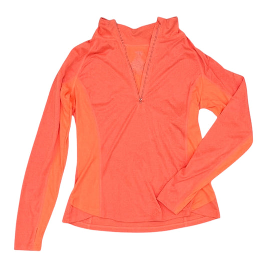 Athletic Top Ls Collar By Danskin In Orange, Size:L