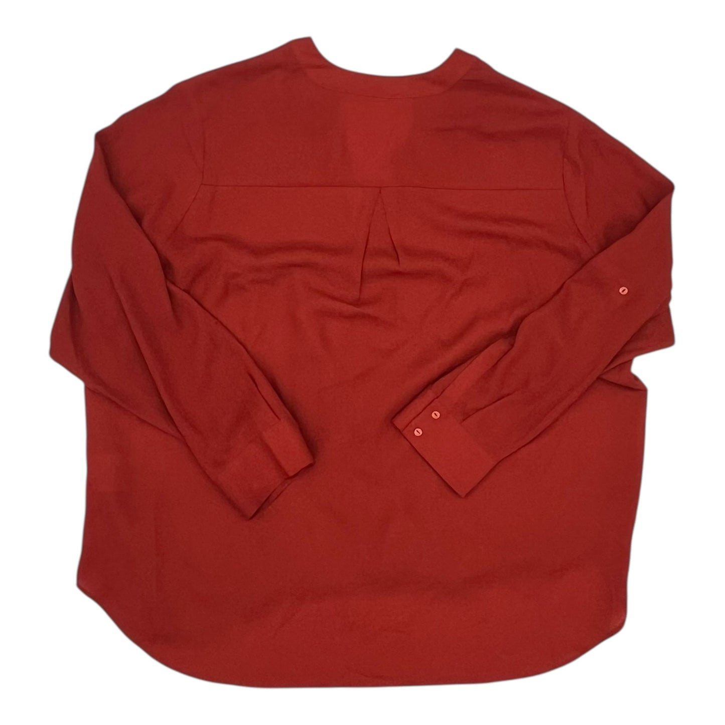 Blouse Ls By London Times In Orange, Size:1X