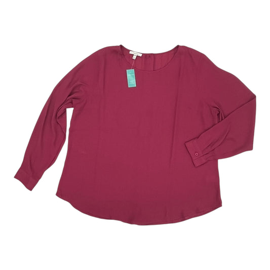 Blouse Ls By Maurices In Pink, Size:Xxl