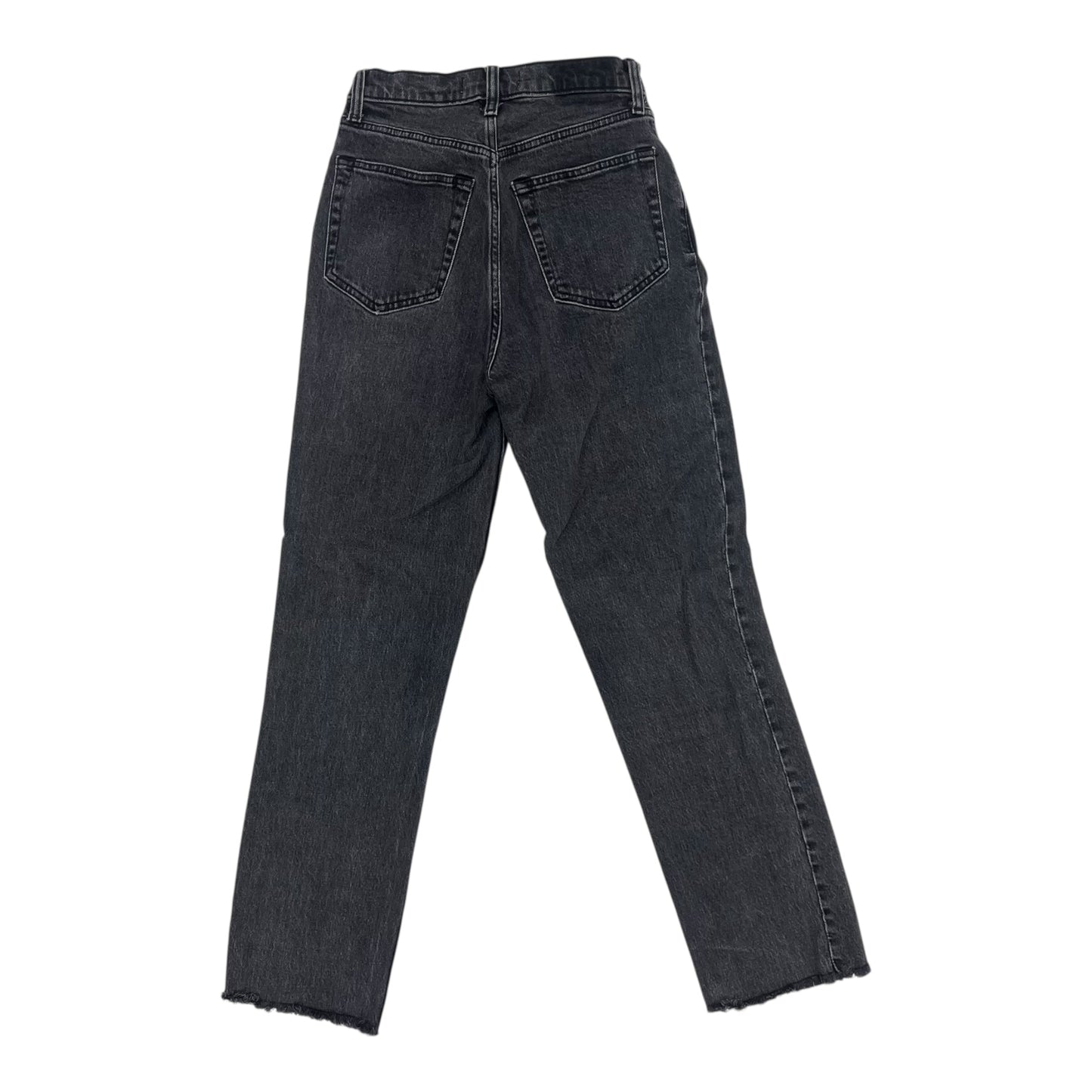 Jeans Straight By Abercrombie And Fitch In Black Denim, Size:2L
