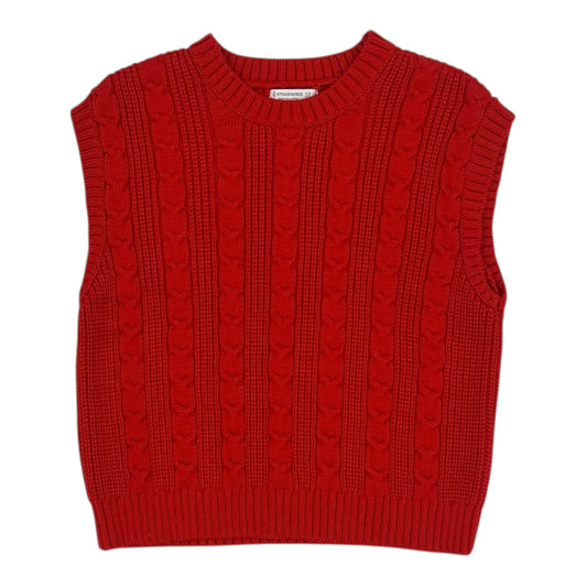 Vest Sweater By Stradivarius In Red, Size:L
