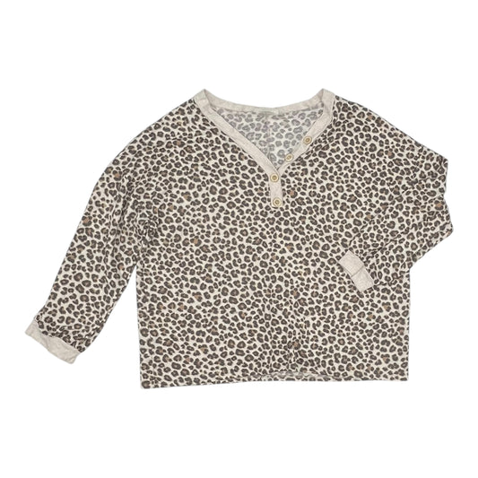 Top Ls By Haptics In Leopard Print, Size:3X