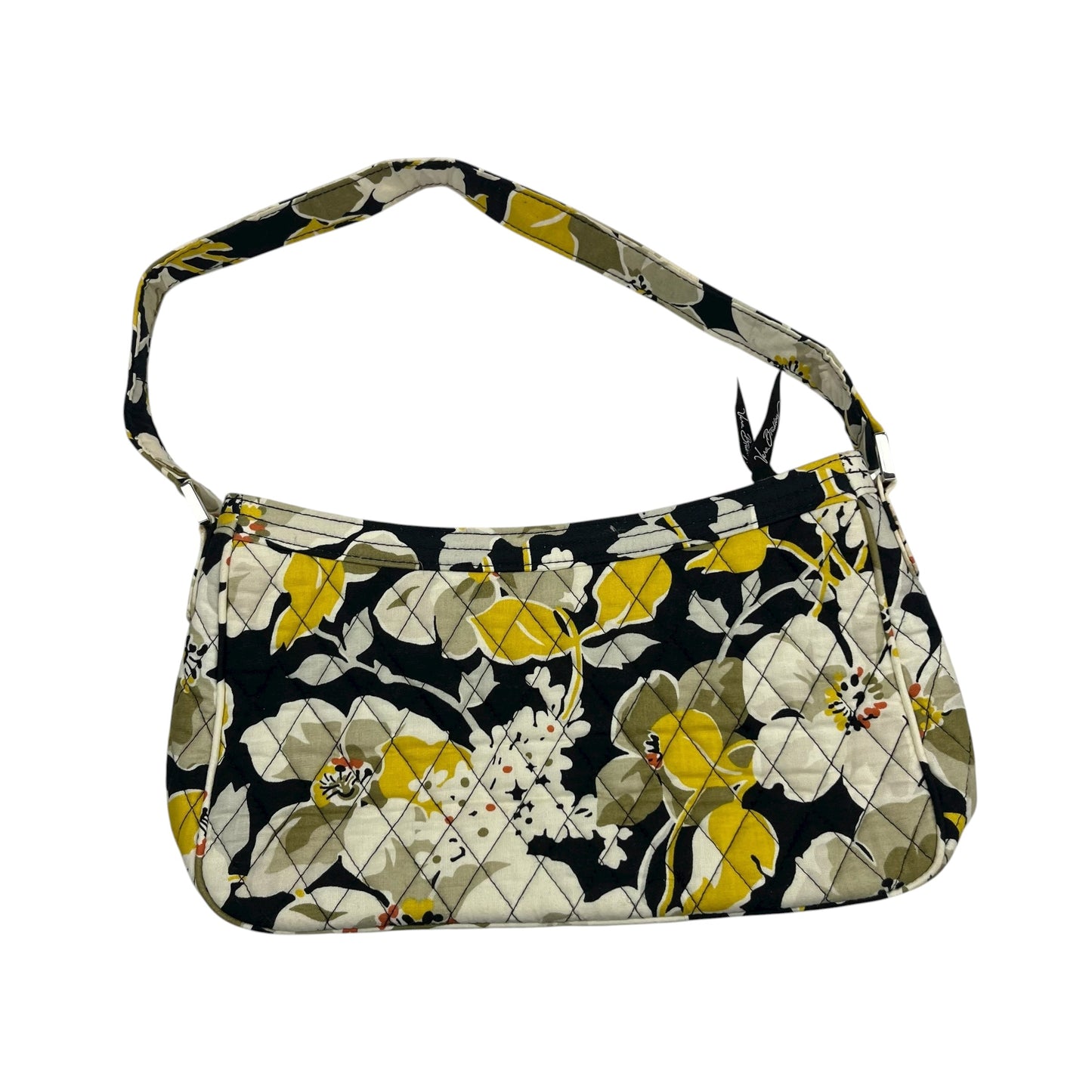 Handbag By Vera Bradley In Cream & Yellow, Size:Medium