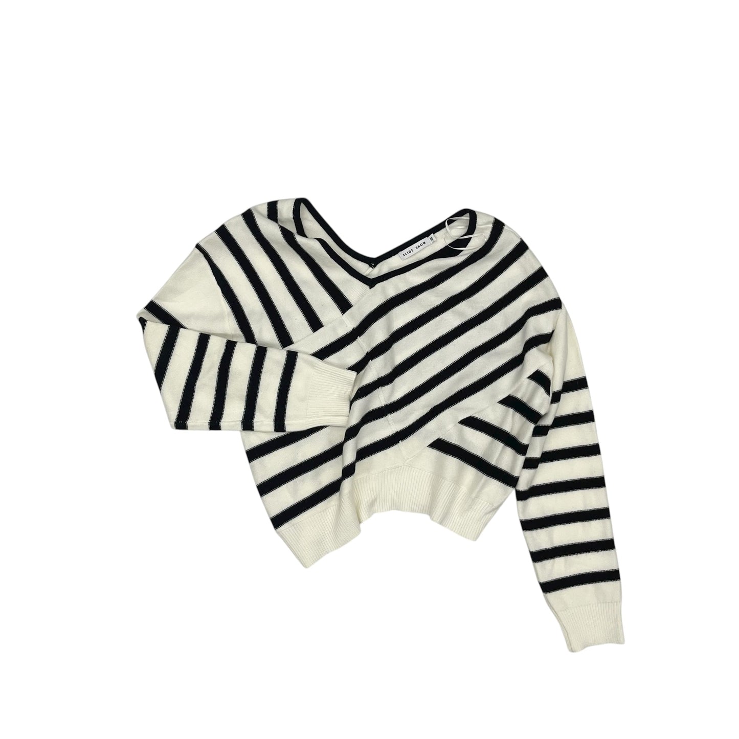 Sweater By Clothes Mentor In Black & White, Size:M