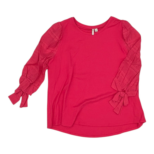 Top 3/4 Sleeve By Cato In Pink, Size:2X